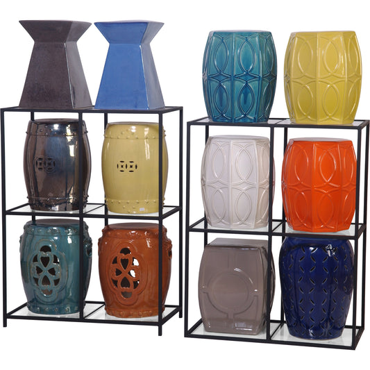 Set of 2 Etageres by Emissary USA in black. Made from unique in a modern style.