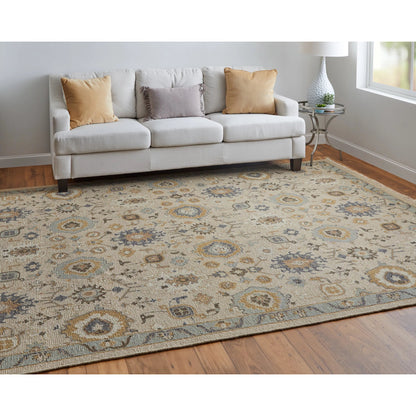 Corbitt Traditional Oriental Rug - 0613F by Feizy in tan, blue, gold. Made from unique in a unique style.