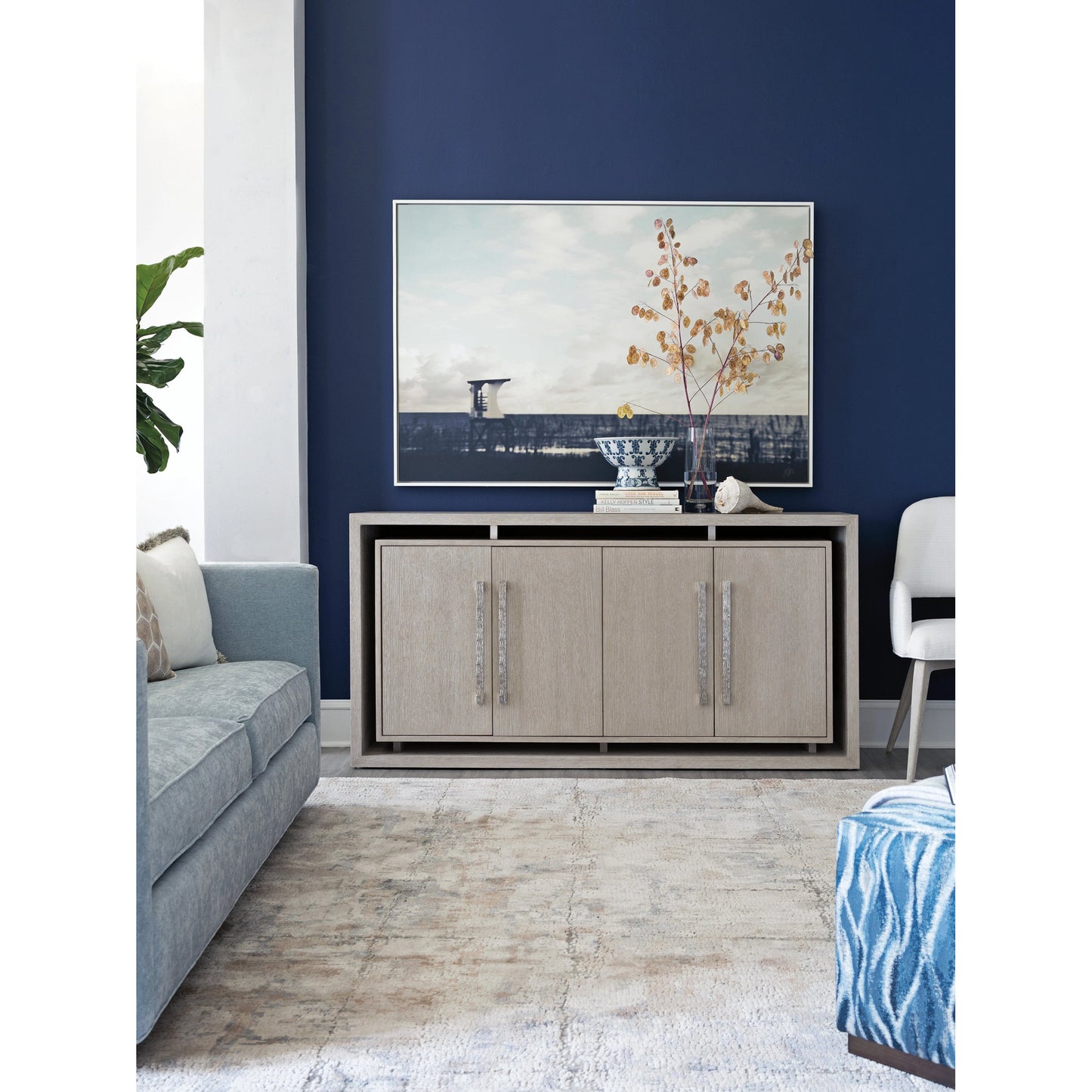003 SI-1962896 | Lifestyle | Mar Monte Media Console by Artistica Home in champagne taupe. Made from unique in a modern style.