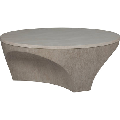 Mar Monte Round Cocktail Table by Artistica Home in champagne taupe. Made from unique in a modern style.
