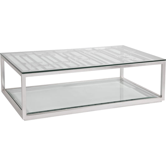 Mar Monte Grate Cocktail Table by Artistica Home in silver leaf. Made from unique in a modern style.