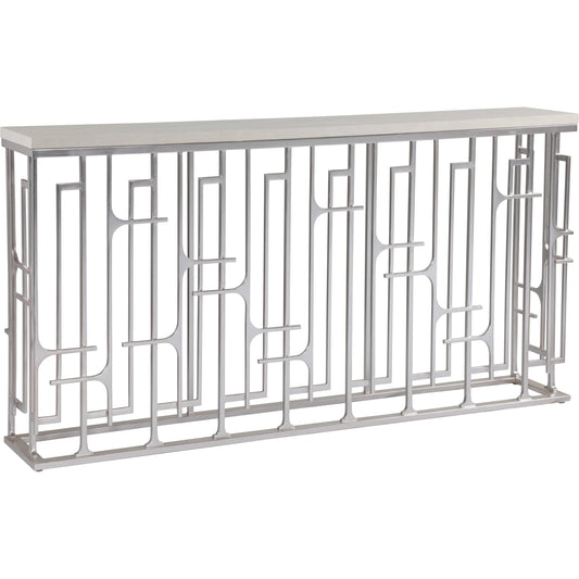 001 SI-1962906 | Additional Silo | Mar Monte Grate Console by Artistica Home in silver leaf. Made from unique in a modern style.