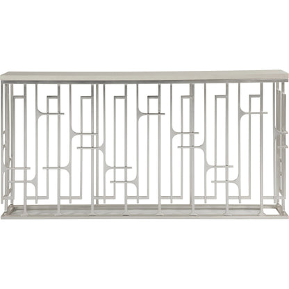 Mar Monte Grate Console by Artistica Home in silver leaf. Made from unique in a modern style.