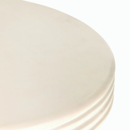 Grecia Outdoor End Table by Four Hands in white. Made from concrete in a modern style.