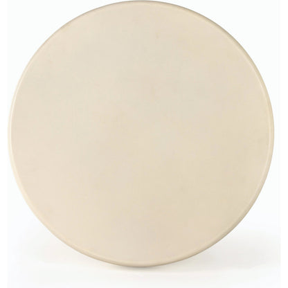 Grecia Outdoor End Table by Four Hands in white. Made from concrete in a modern style.