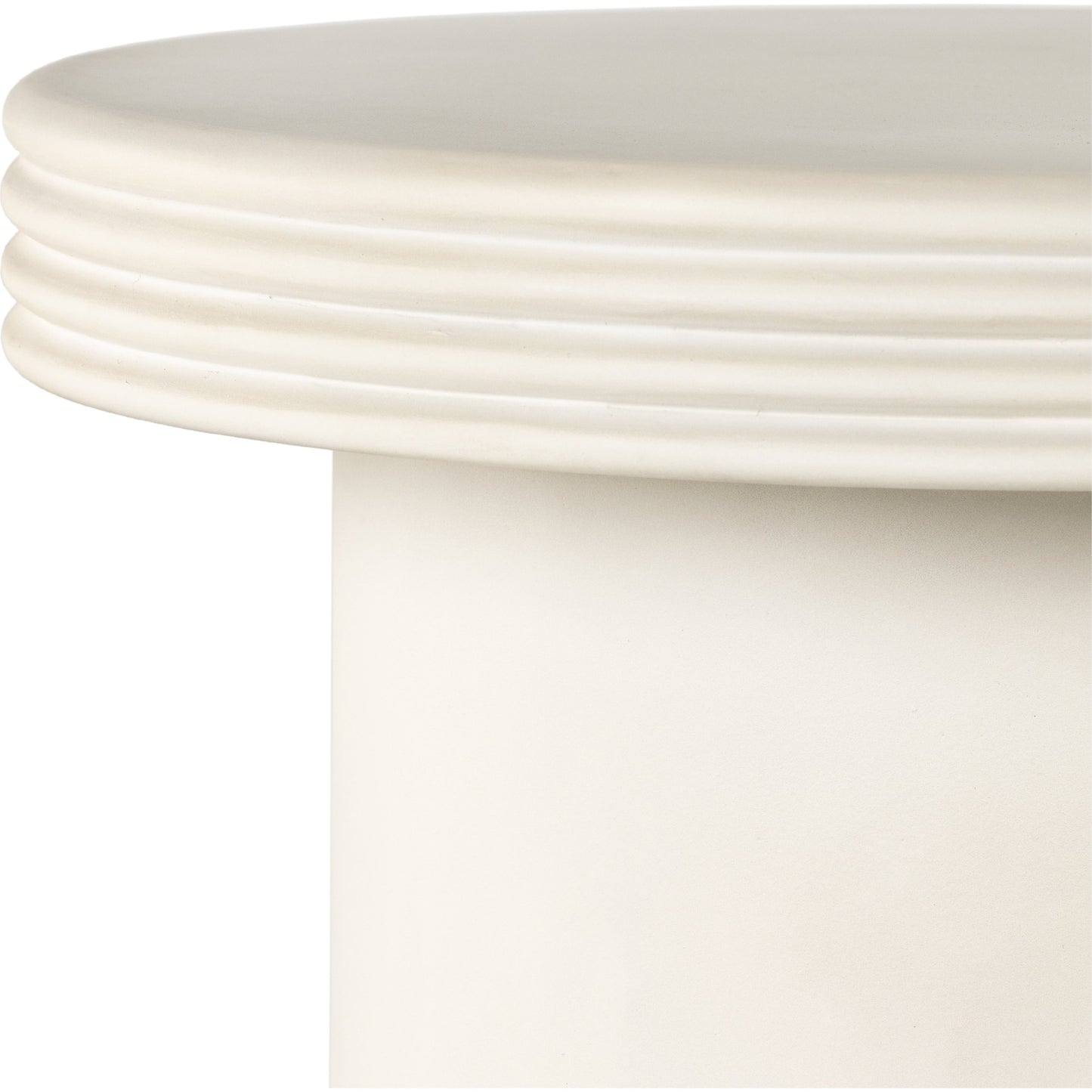 010 SI-1902494 | Additional Silo | Grecia Outdoor End Table by Four Hands in white. Made from concrete in a modern style.