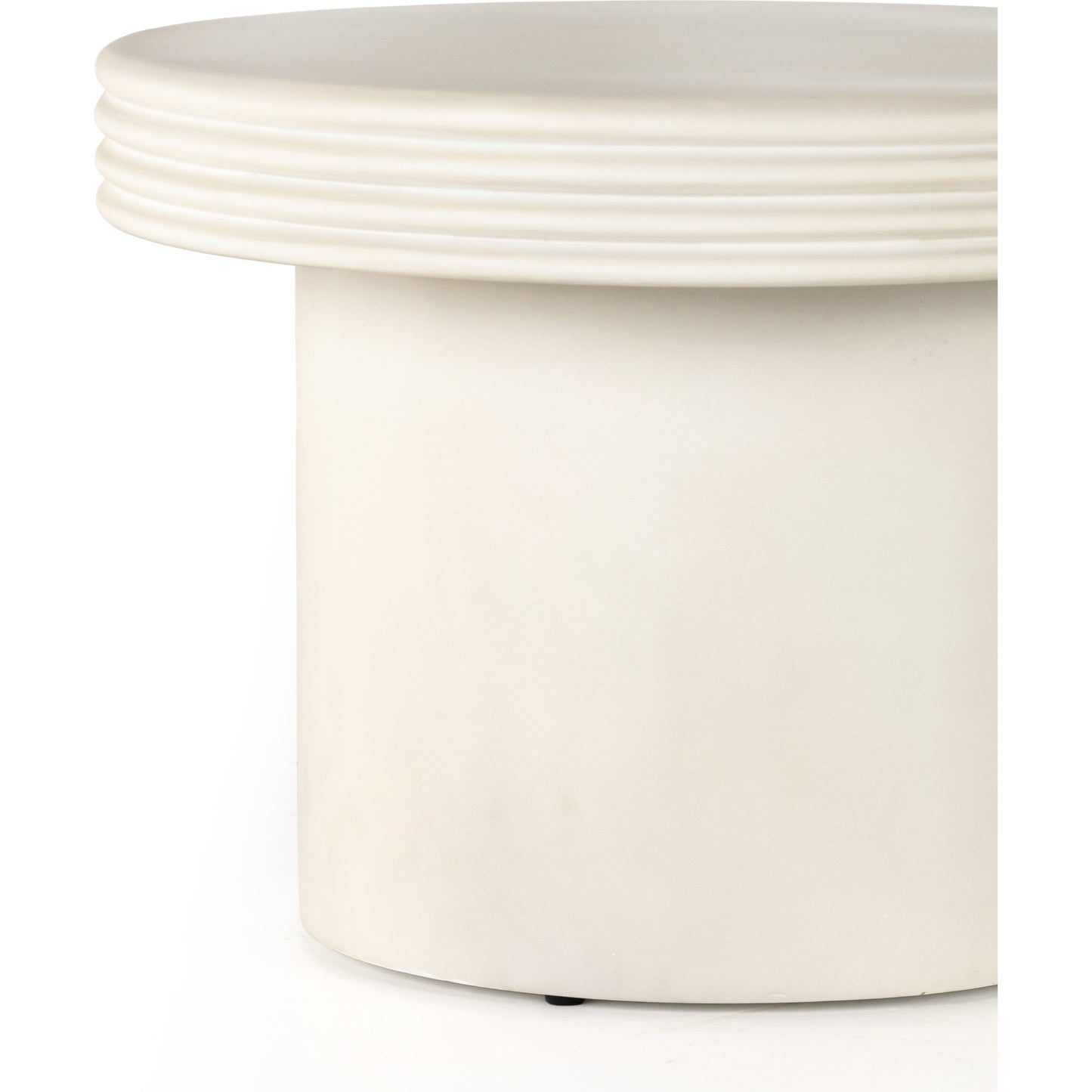 016 SI-1902494 | Additional Silo | Grecia Outdoor End Table by Four Hands in white. Made from concrete in a modern style.