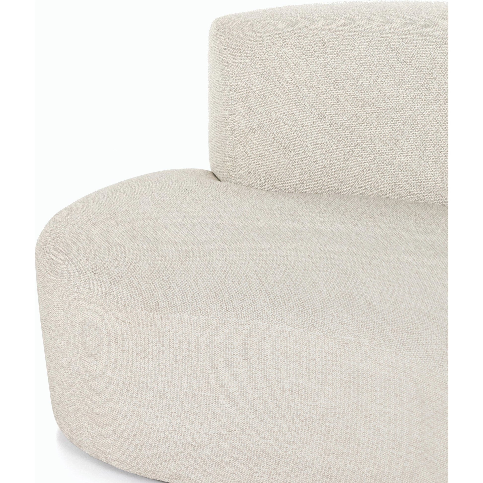 Opal Outdoor 2-Piece Sectional by Four Hands. Made from 100% olefin, 91% polyurethane foam pad, 9% polyester fiber batting, aluminum in a modern style.