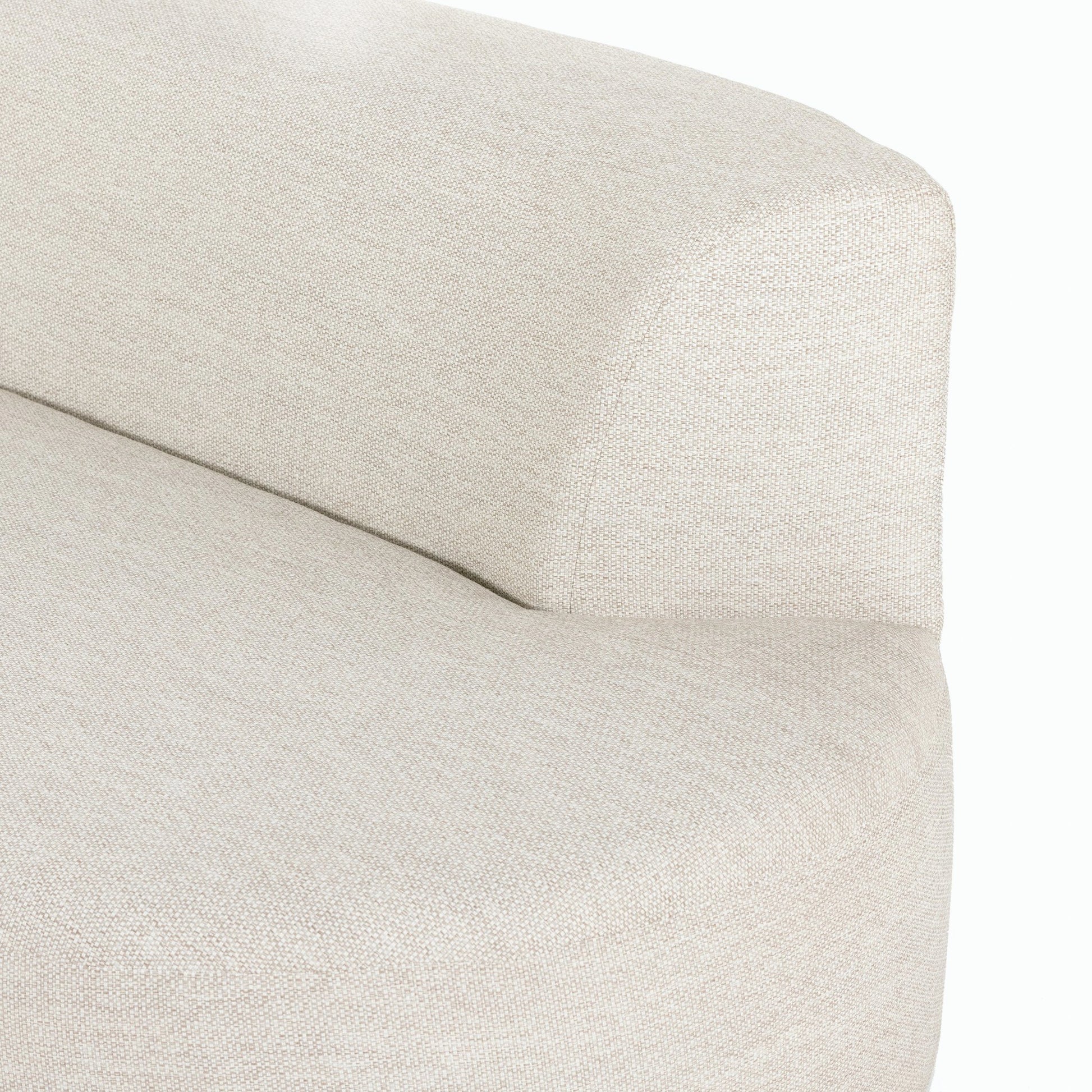 Opal Outdoor 2-Piece Sectional by Four Hands. Made from 100% olefin, 91% polyurethane foam pad, 9% polyester fiber batting, aluminum in a modern style.