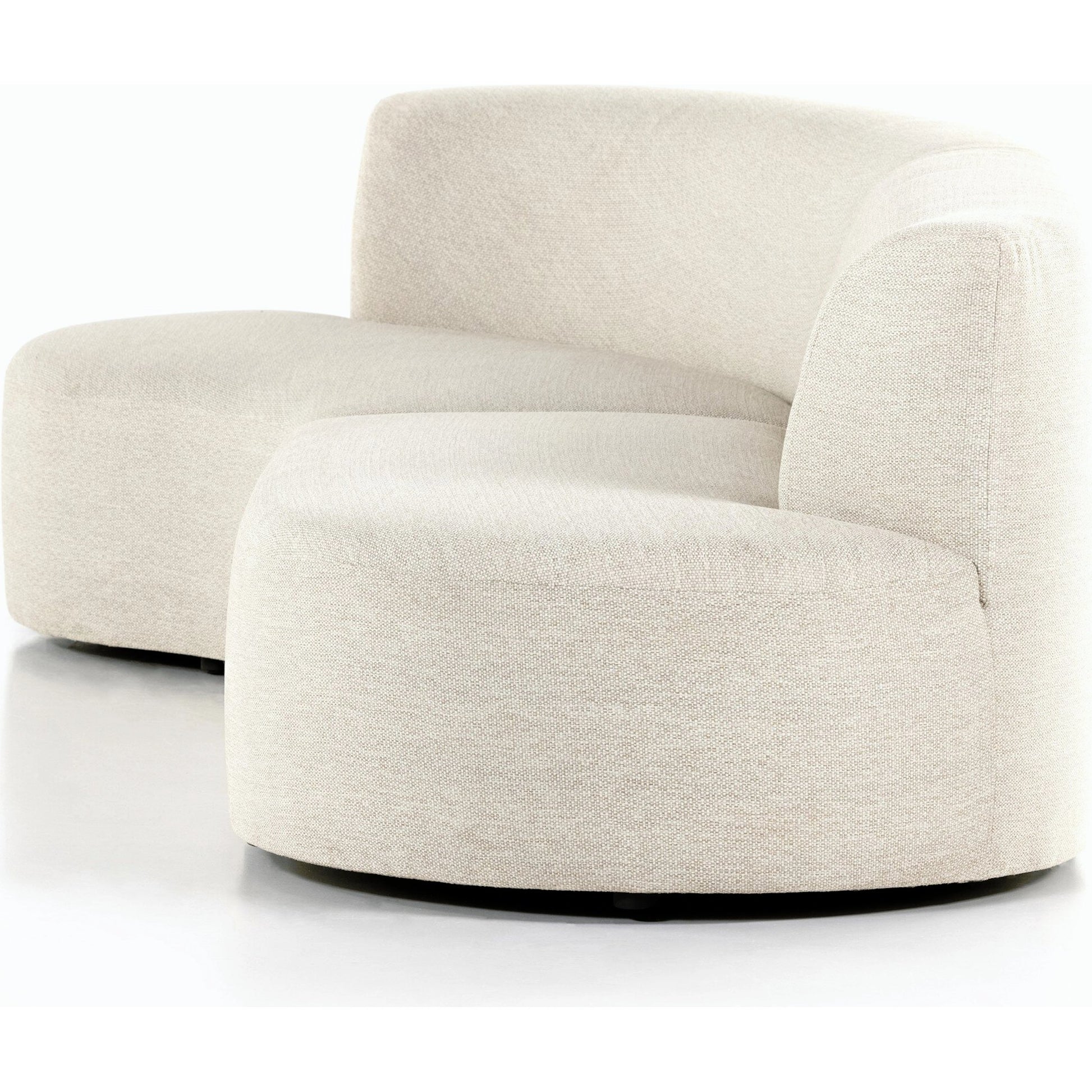 Opal Outdoor 2-Piece Sectional by Four Hands. Made from 100% olefin, 91% polyurethane foam pad, 9% polyester fiber batting, aluminum in a modern style.