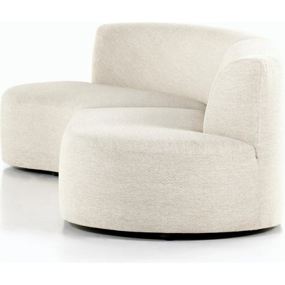 Opal Outdoor 2-Piece Sectional by Four Hands. Made from 100% olefin, 91% polyurethane foam pad, 9% polyester fiber batting, aluminum in a modern style.