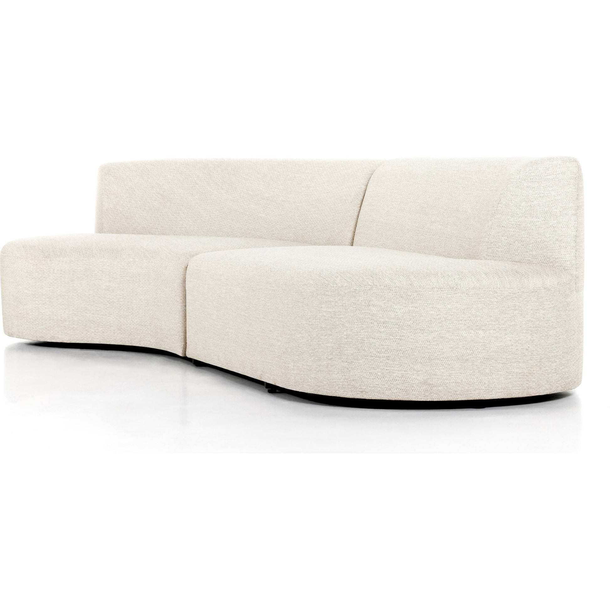 Opal Outdoor 2-Piece Sectional by Four Hands. Made from 100% olefin, 91% polyurethane foam pad, 9% polyester fiber batting, aluminum in a modern style.