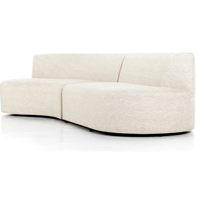 Opal Outdoor 2-Piece Sectional by Four Hands. Made from 100% olefin, 91% polyurethane foam pad, 9% polyester fiber batting, aluminum in a modern style.