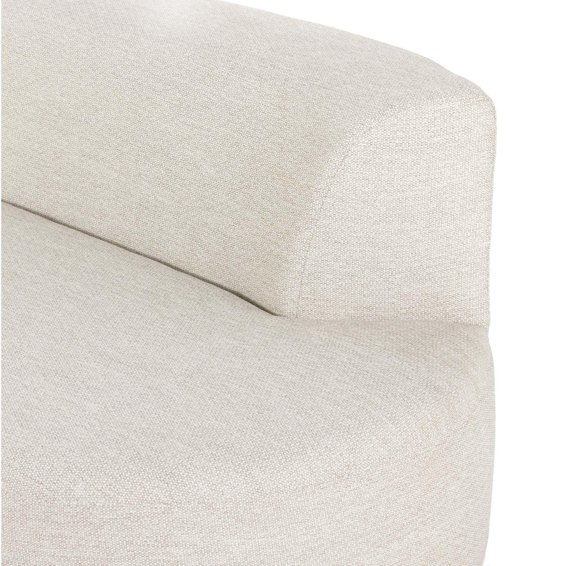 Opal Outdoor 2-Piece Sectional by Four Hands. Made from 100% olefin, 91% polyurethane foam pad, 9% polyester fiber batting, aluminum in a modern style.