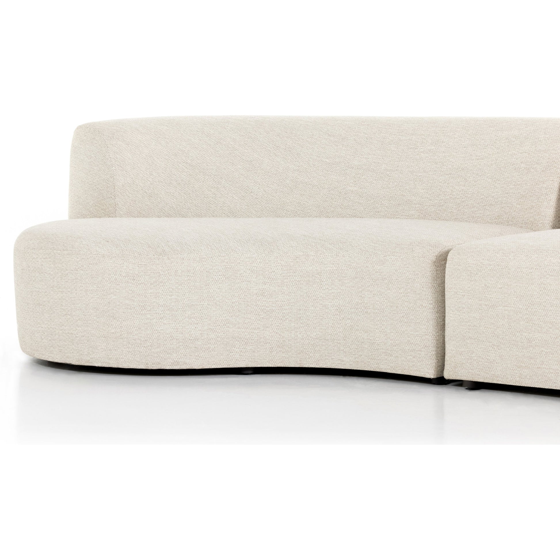 Opal Outdoor 2-Piece Sectional by Four Hands. Made from 100% olefin, 91% polyurethane foam pad, 9% polyester fiber batting, aluminum in a modern style.