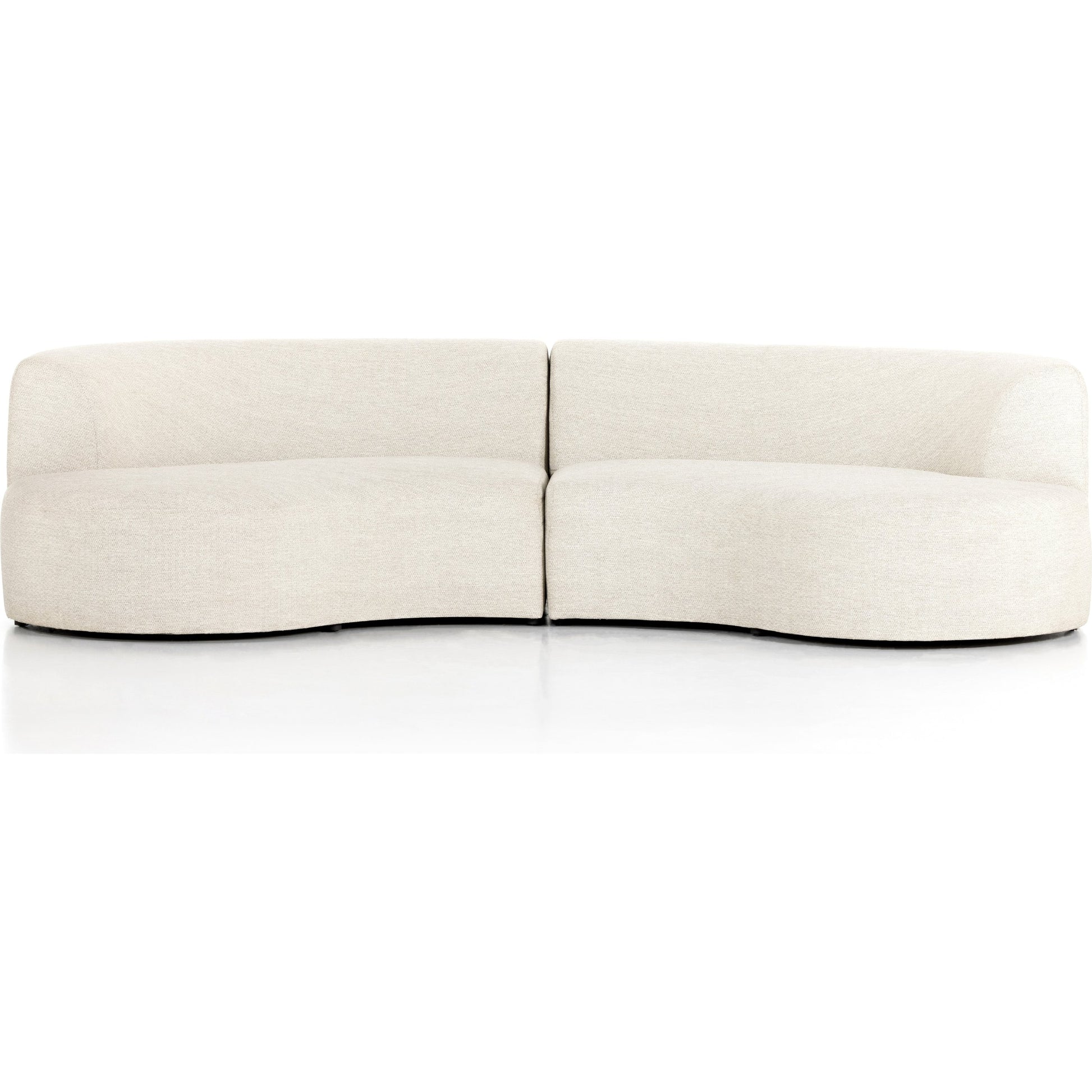 Opal Outdoor 2-Piece Sectional by Four Hands. Made from 100% olefin, 91% polyurethane foam pad, 9% polyester fiber batting, aluminum in a modern style.