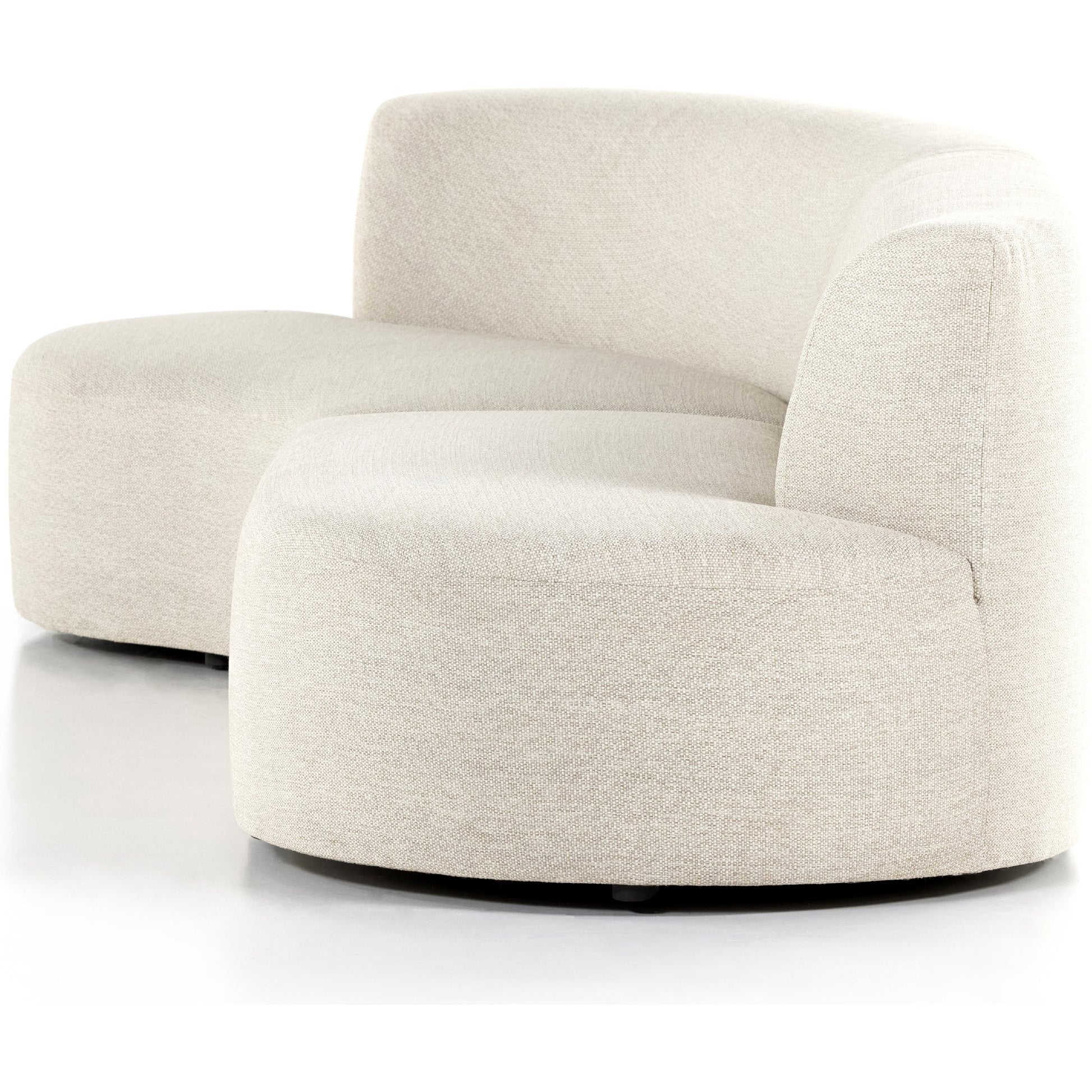 Opal Outdoor 2-Piece Sectional by Four Hands. Made from 100% olefin, 91% polyurethane foam pad, 9% polyester fiber batting, aluminum in a modern style.