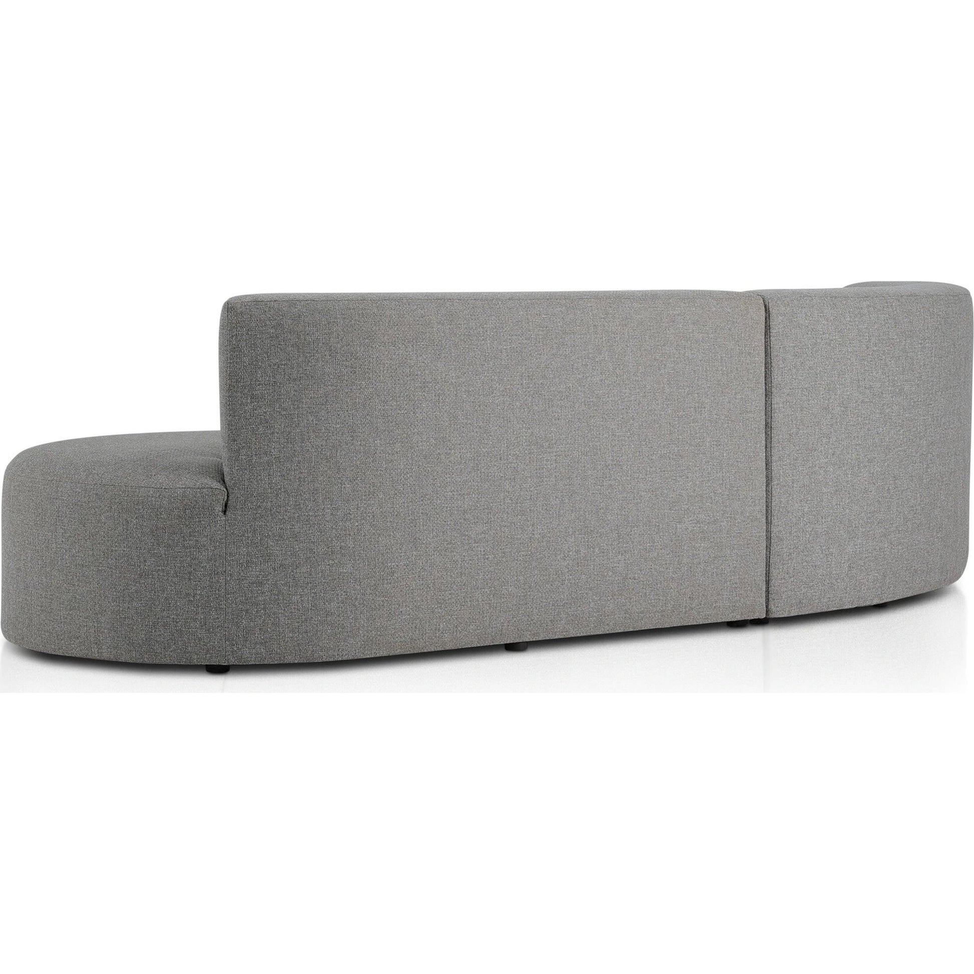 Opal Outdoor 2-Piece Sectional by Four Hands. Made from 100% olefin, 91% polyurethane foam pad, 9% polyester fiber batting, aluminum in a modern style.