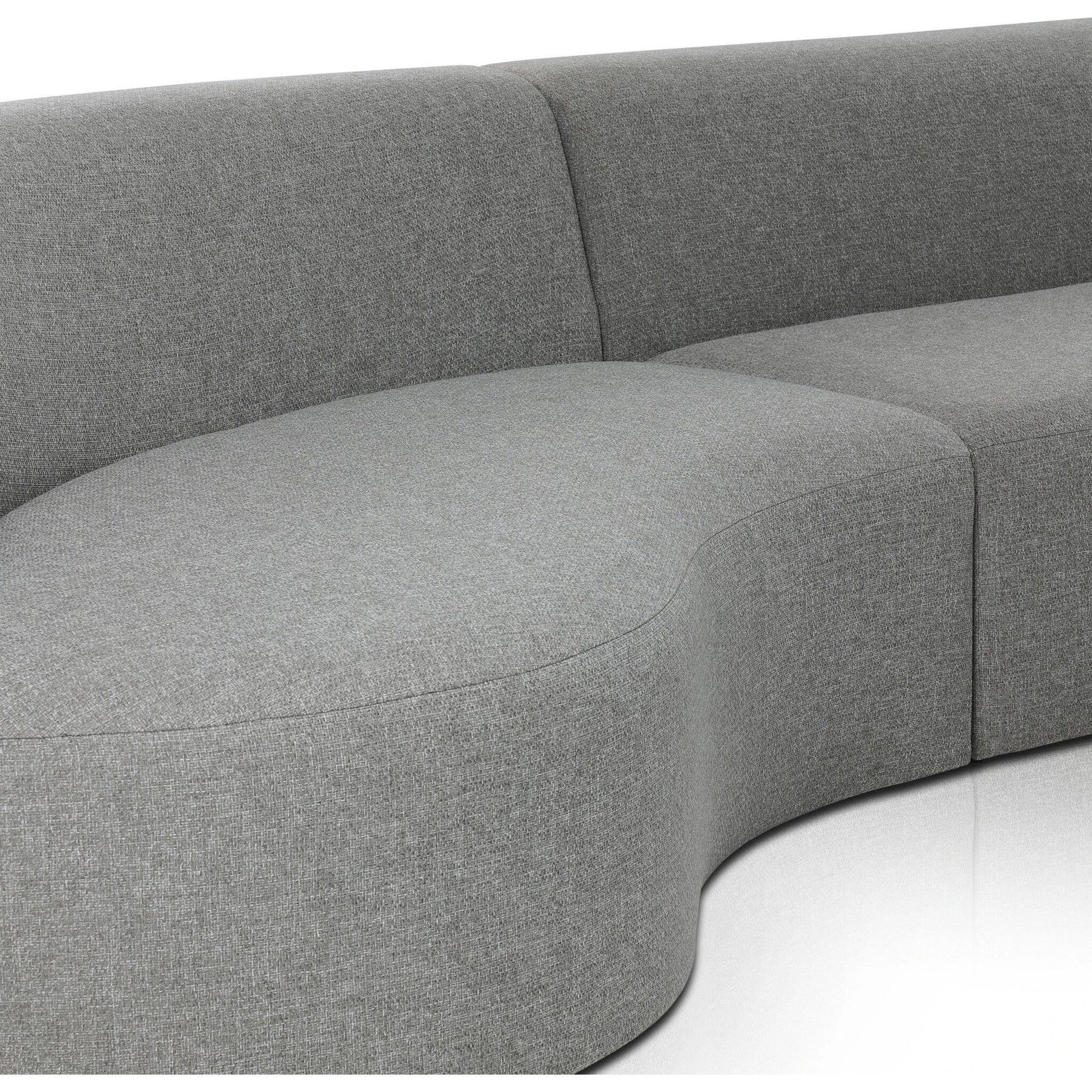 Opal Outdoor 2-Piece Sectional by Four Hands. Made from 100% olefin, 91% polyurethane foam pad, 9% polyester fiber batting, aluminum in a modern style.