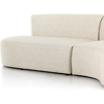 Opal Outdoor 2-Piece Sectional by Four Hands. Made from 100% olefin, 91% polyurethane foam pad, 9% polyester fiber batting, aluminum in a modern style.