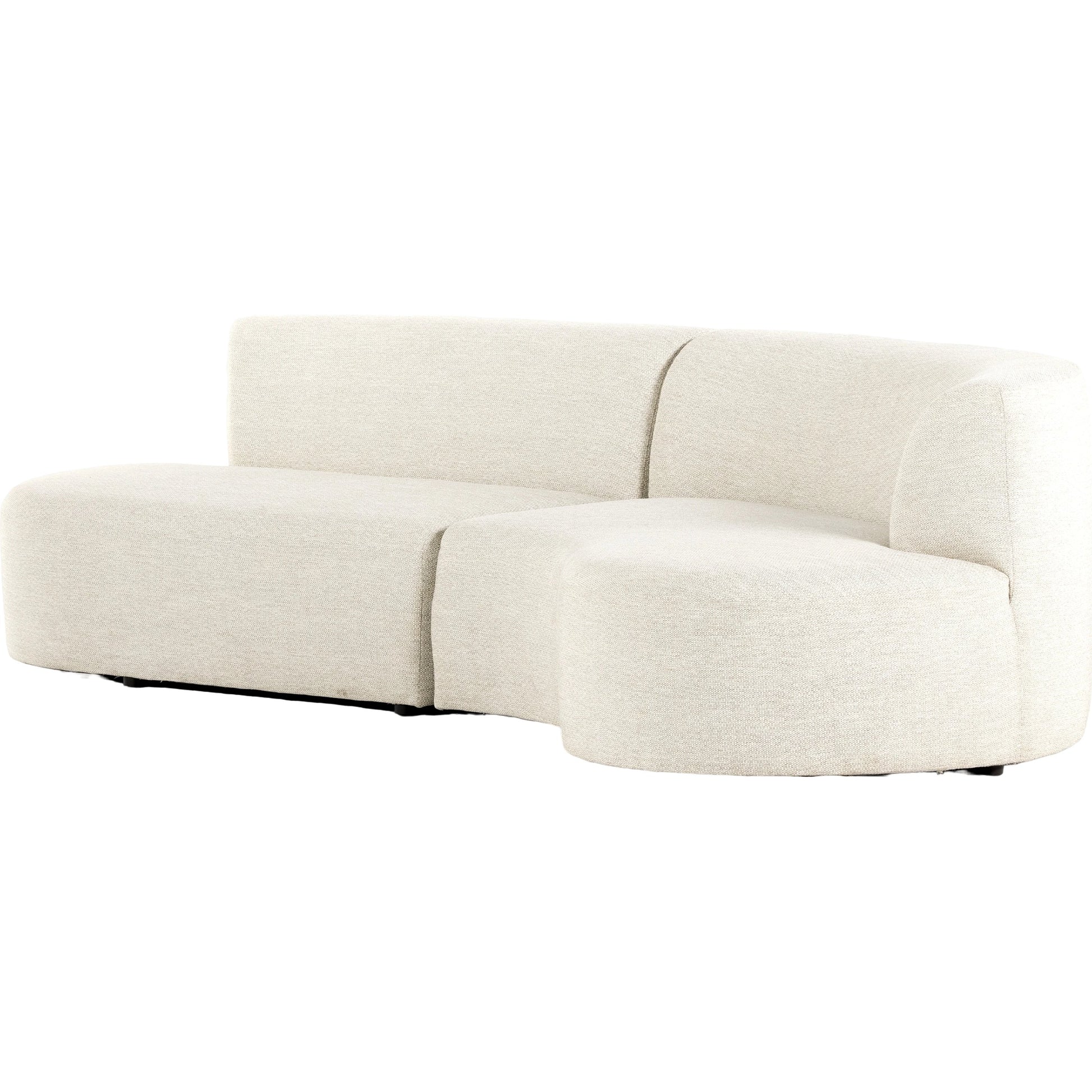 Opal Outdoor 2-Piece Sectional by Four Hands. Made from 100% olefin, 91% polyurethane foam pad, 9% polyester fiber batting, aluminum in a modern style.