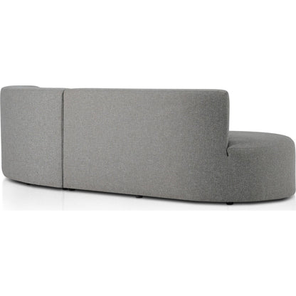 Opal Outdoor 2-Piece Sectional by Four Hands. Made from 100% olefin, 91% polyurethane foam pad, 9% polyester fiber batting, aluminum in a modern style.