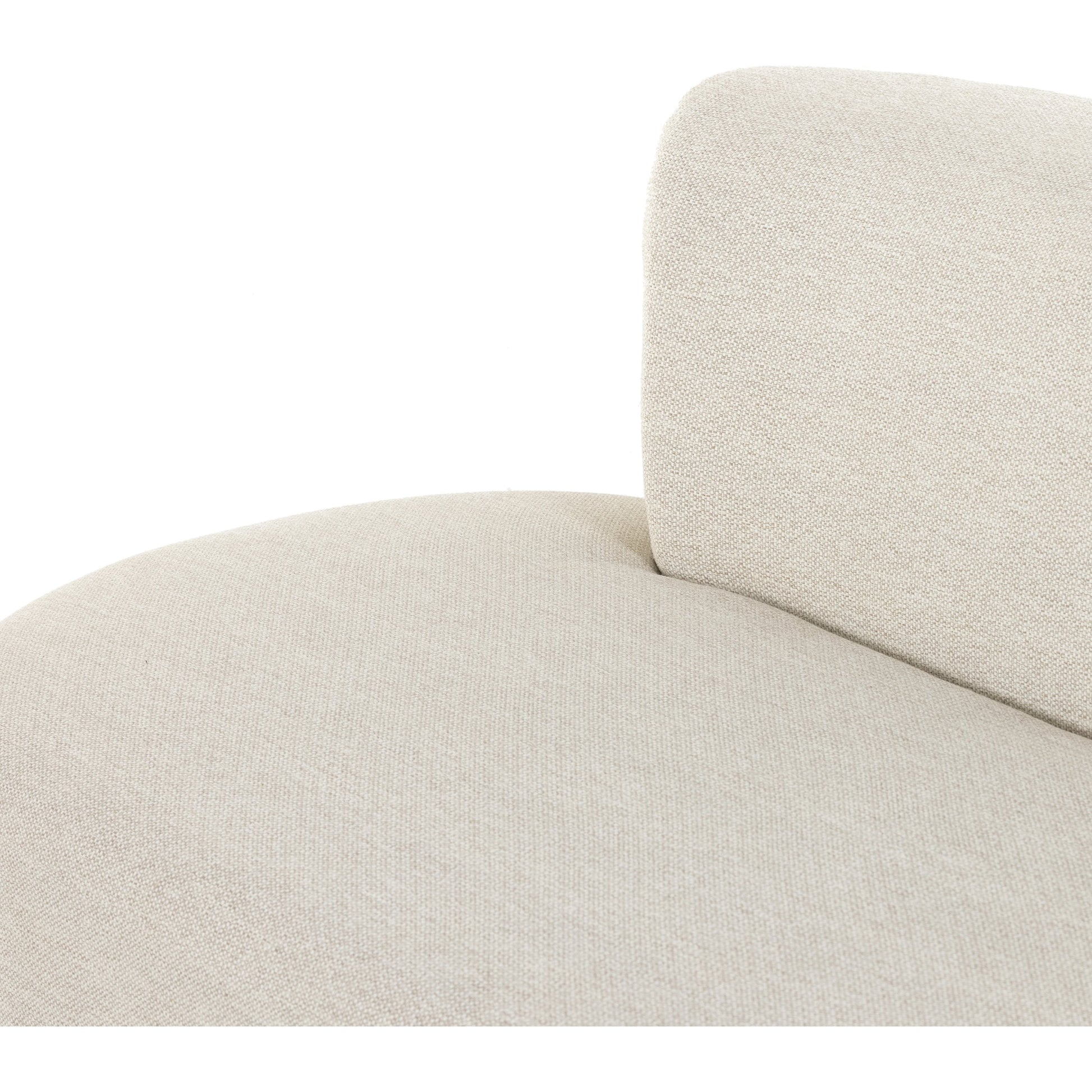 Opal Outdoor 2-Piece Sectional by Four Hands. Made from 100% olefin, 91% polyurethane foam pad, 9% polyester fiber batting, aluminum in a modern style.