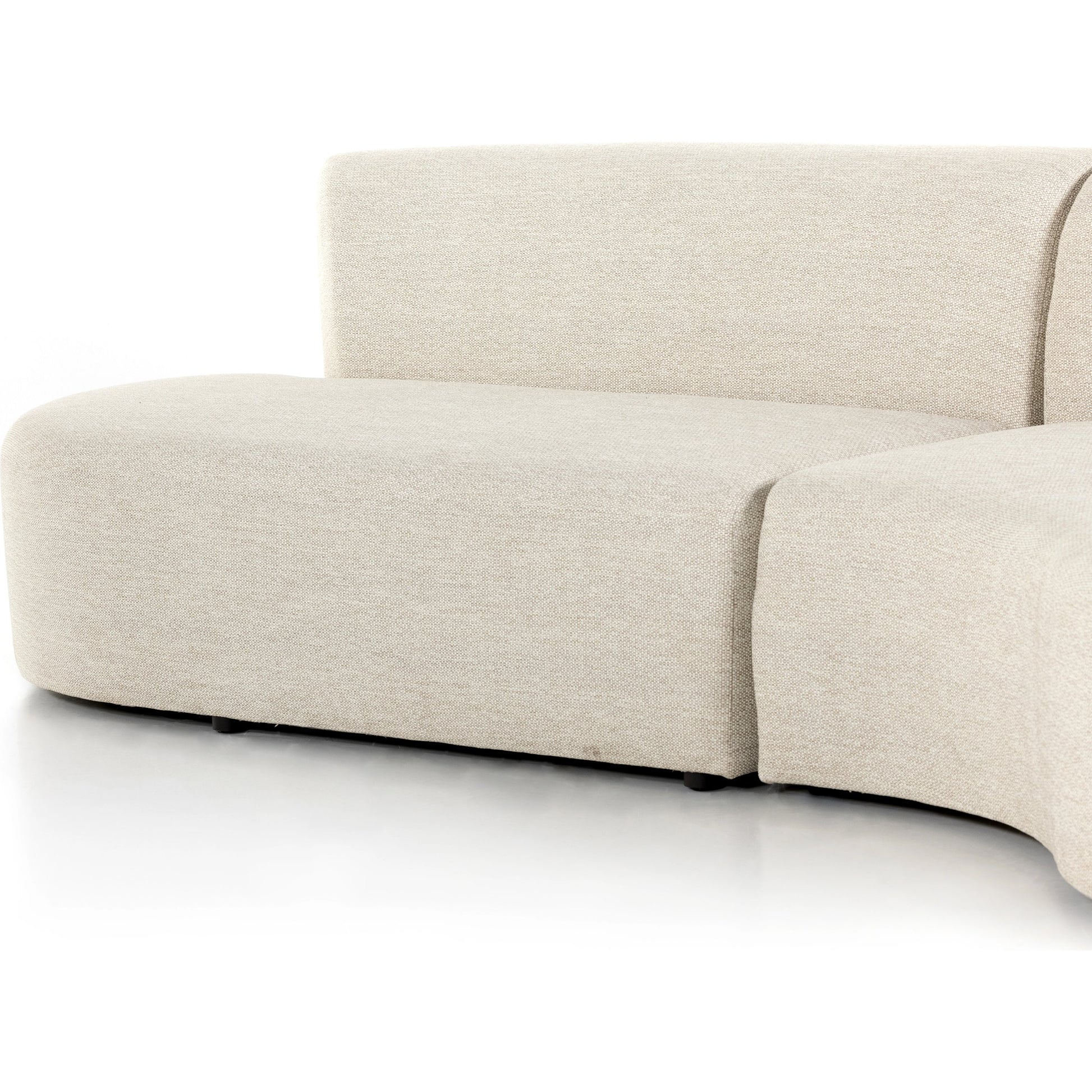 Opal Outdoor 2-Piece Sectional by Four Hands. Made from 100% olefin, 91% polyurethane foam pad, 9% polyester fiber batting, aluminum in a modern style.