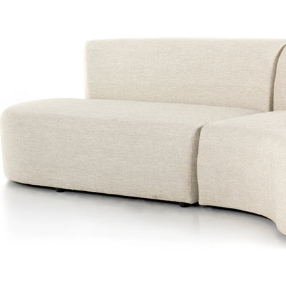 Opal Outdoor 2-Piece Sectional by Four Hands. Made from 100% olefin, 91% polyurethane foam pad, 9% polyester fiber batting, aluminum in a modern style.