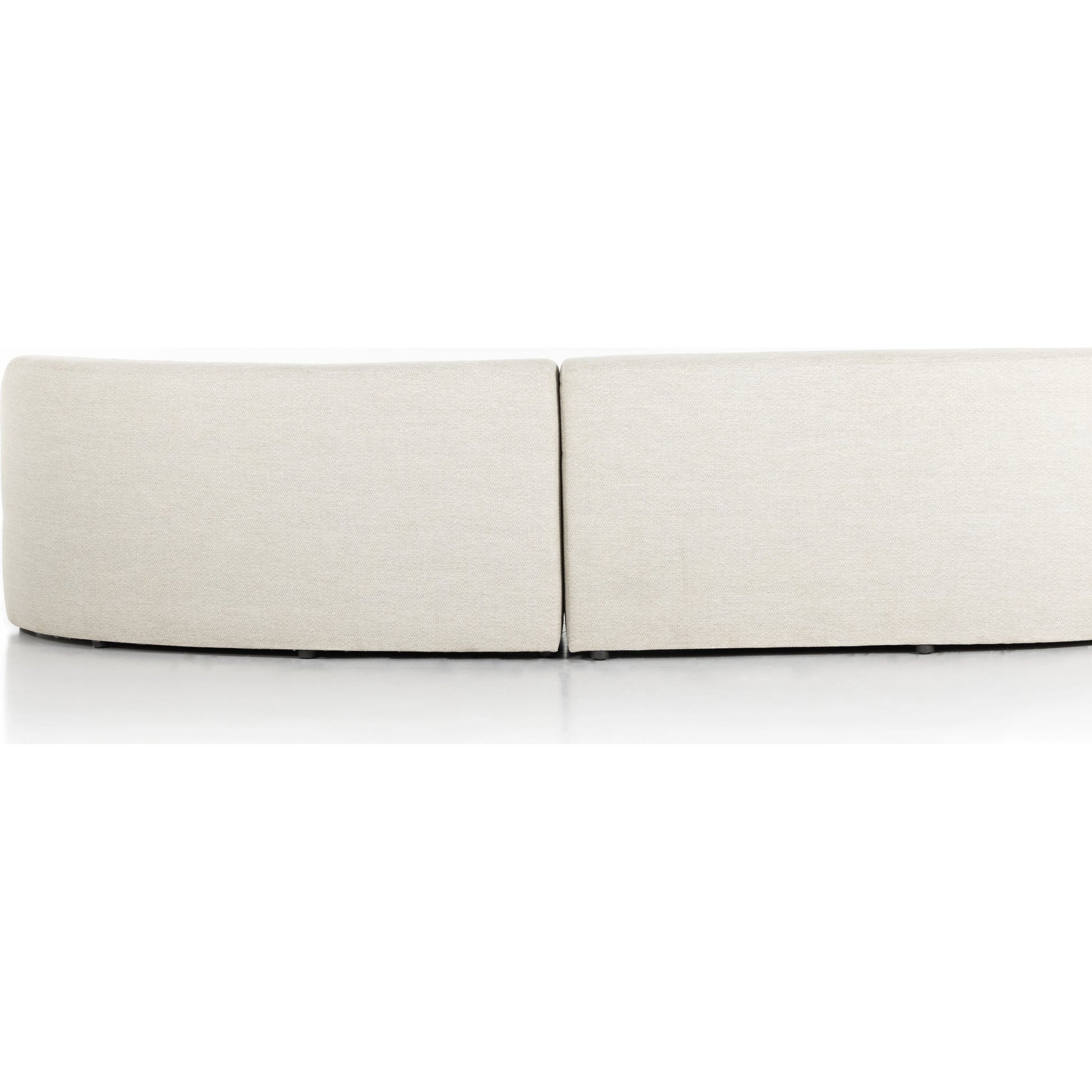 Opal Outdoor 2-Piece Sectional by Four Hands. Made from 100% olefin, 91% polyurethane foam pad, 9% polyester fiber batting, aluminum in a modern style.