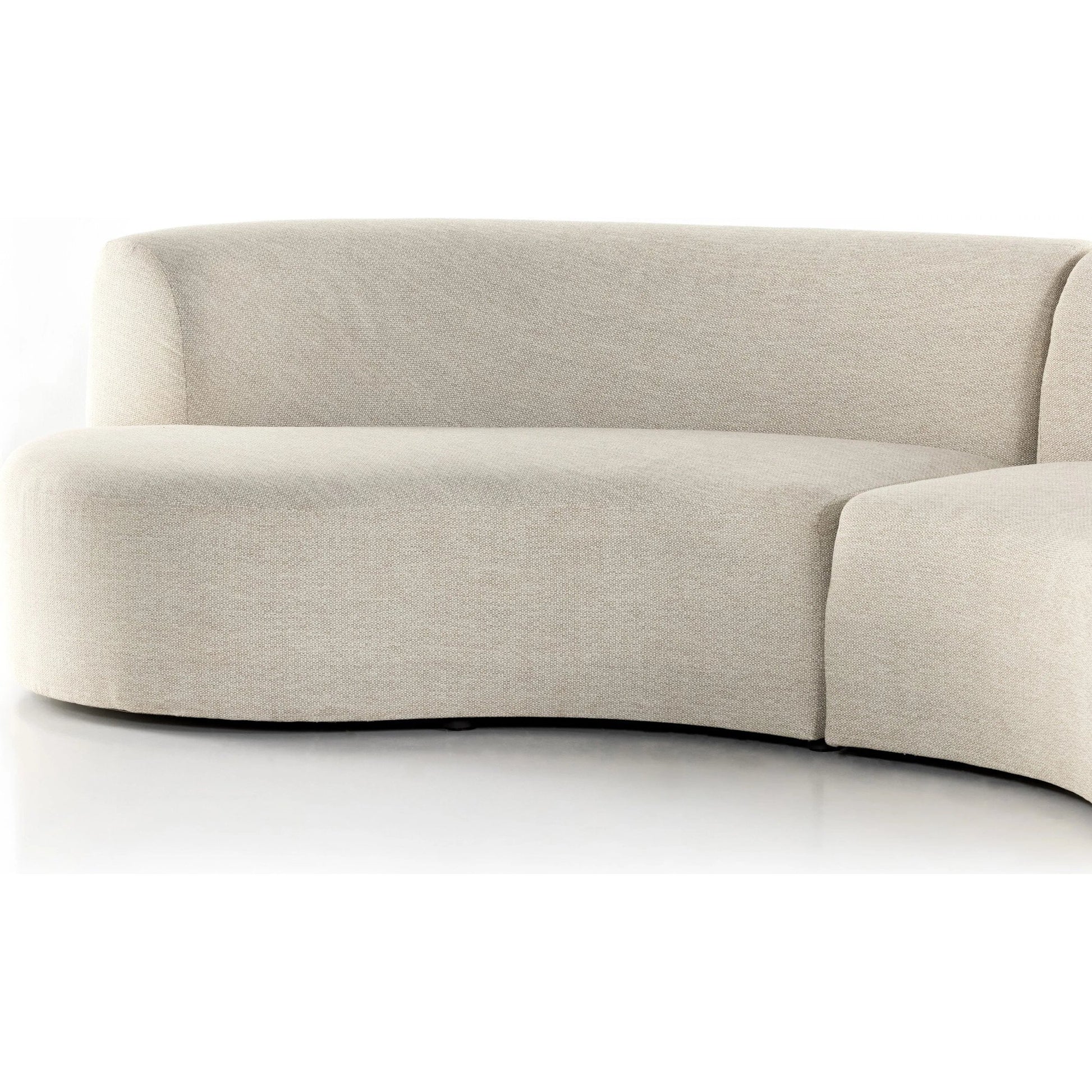 Opal Outdoor 2-Piece Sectional by Four Hands. Made from 100% olefin, 91% polyurethane foam pad, 9% polyester fiber batting, aluminum in a modern style.