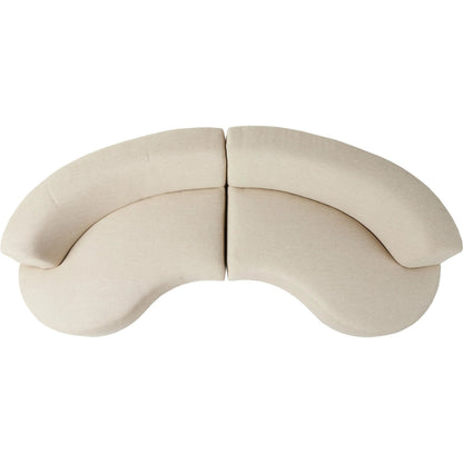 Opal Outdoor 2-Piece Sectional by Four Hands. Made from 100% olefin, 91% polyurethane foam pad, 9% polyester fiber batting, aluminum in a modern style.