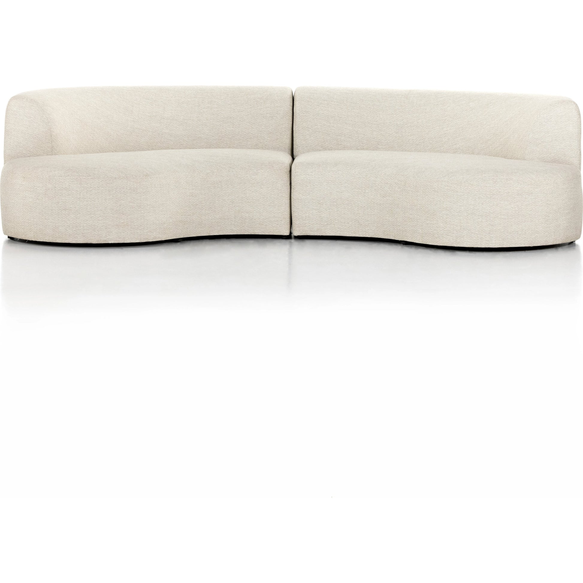Opal Outdoor 2-Piece Sectional by Four Hands. Made from 100% olefin, 91% polyurethane foam pad, 9% polyester fiber batting, aluminum in a modern style.