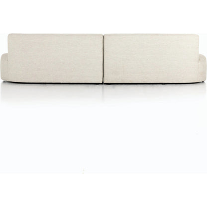 Opal Outdoor 2-Piece Sectional by Four Hands. Made from 100% olefin, 91% polyurethane foam pad, 9% polyester fiber batting, aluminum in a modern style.