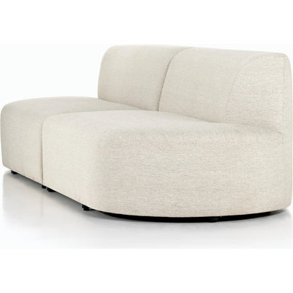 Opal Outdoor 2-Piece Sectional by Four Hands. Made from 100% olefin, 91% polyurethane foam pad, 9% polyester fiber batting, aluminum in a modern style.