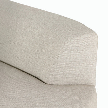 Opal Outdoor 2-Piece Sectional by Four Hands. Made from 100% olefin, 91% polyurethane foam pad, 9% polyester fiber batting, aluminum in a modern style.