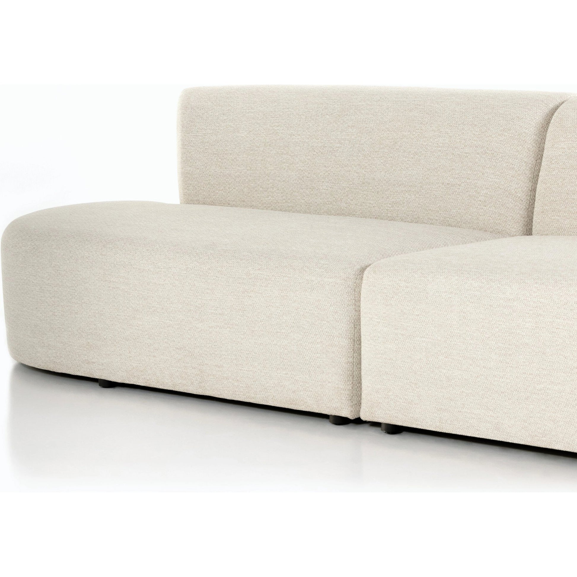 Opal Outdoor 2-Piece Sectional by Four Hands. Made from 100% olefin, 91% polyurethane foam pad, 9% polyester fiber batting, aluminum in a modern style.