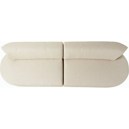 Opal Outdoor 2-Piece Sectional by Four Hands. Made from 100% olefin, 91% polyurethane foam pad, 9% polyester fiber batting, aluminum in a modern style.