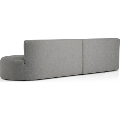 Opal Outdoor 2-Piece Sectional by Four Hands. Made from 100% olefin, 91% polyurethane foam pad, 9% polyester fiber batting, aluminum in a modern style.