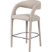 Hawkins Bar Stool by Four Hands in gunmetal. Made from unique in a coastal style.