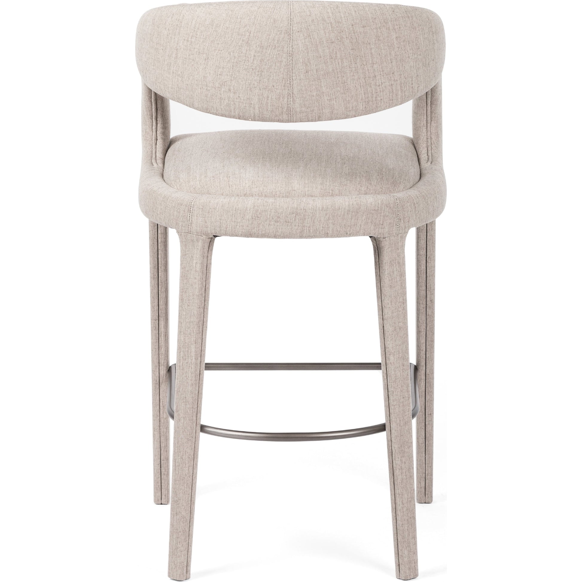 Hawkins Bar Stool by Four Hands in gunmetal. Made from unique in a coastal style.