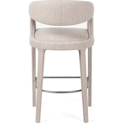 Hawkins Bar Stool by Four Hands in gunmetal. Made from unique in a coastal style.