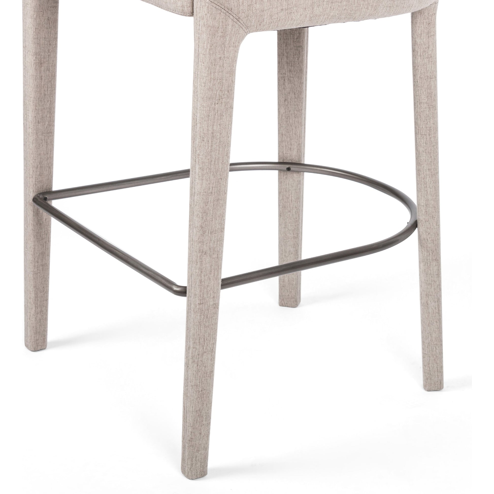 Hawkins Bar Stool by Four Hands in gunmetal. Made from unique in a coastal style.