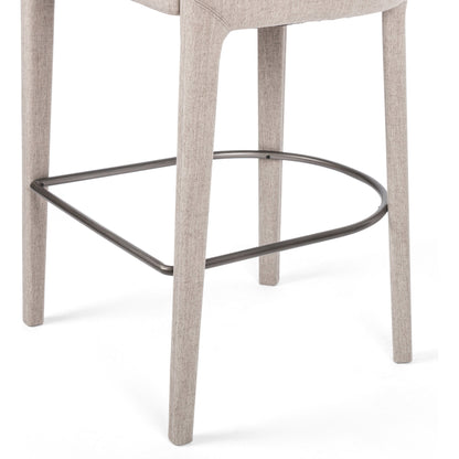Hawkins Bar Stool by Four Hands in gunmetal. Made from unique in a coastal style.