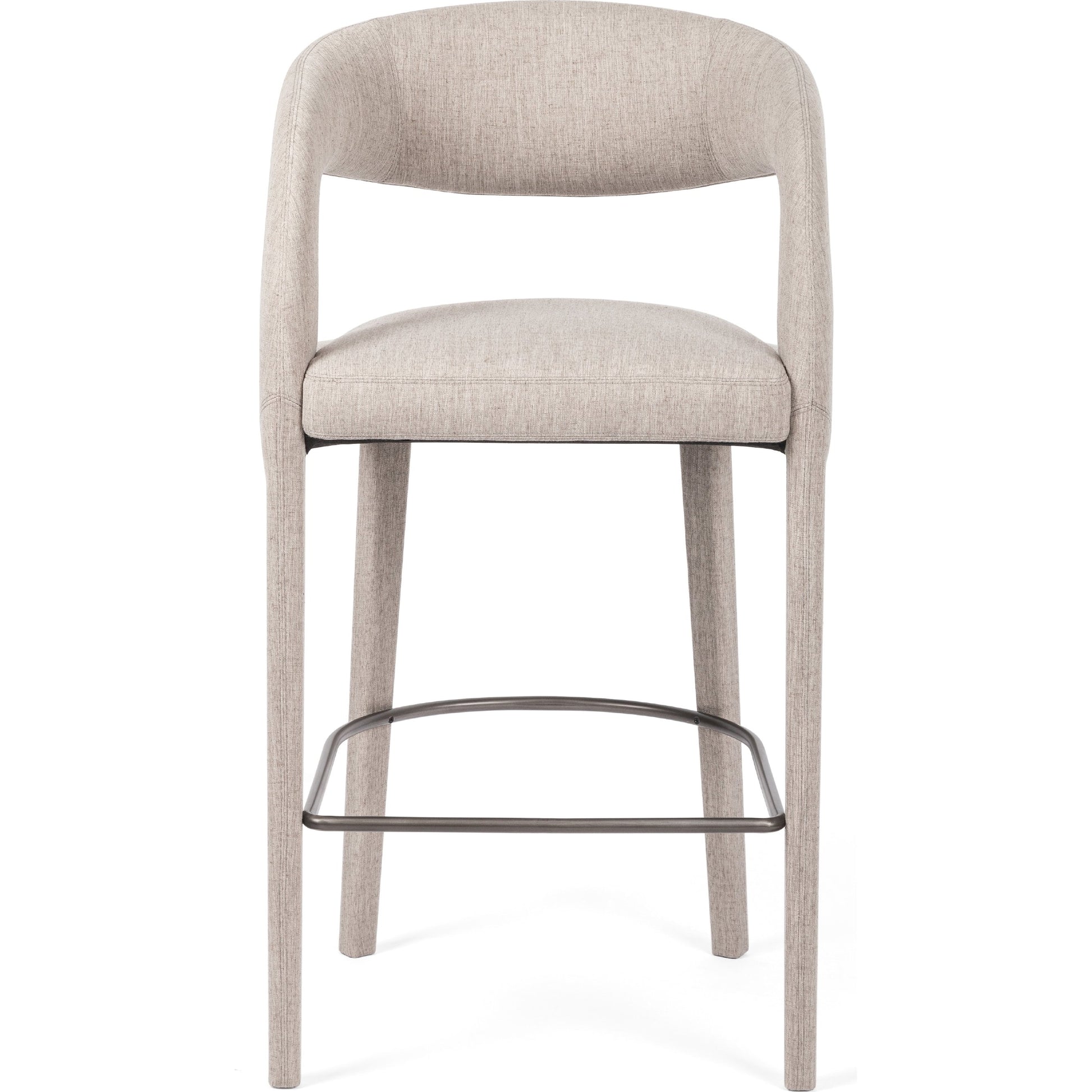 Hawkins Bar Stool by Four Hands in gunmetal. Made from unique in a coastal style.