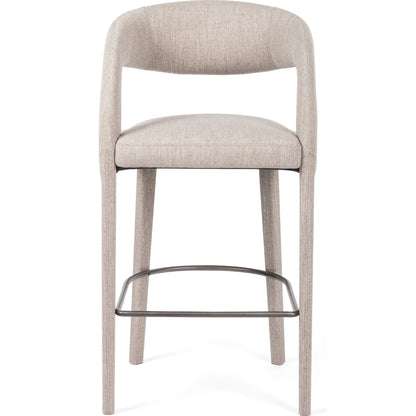 Hawkins Bar Stool by Four Hands in gunmetal. Made from unique in a coastal style.