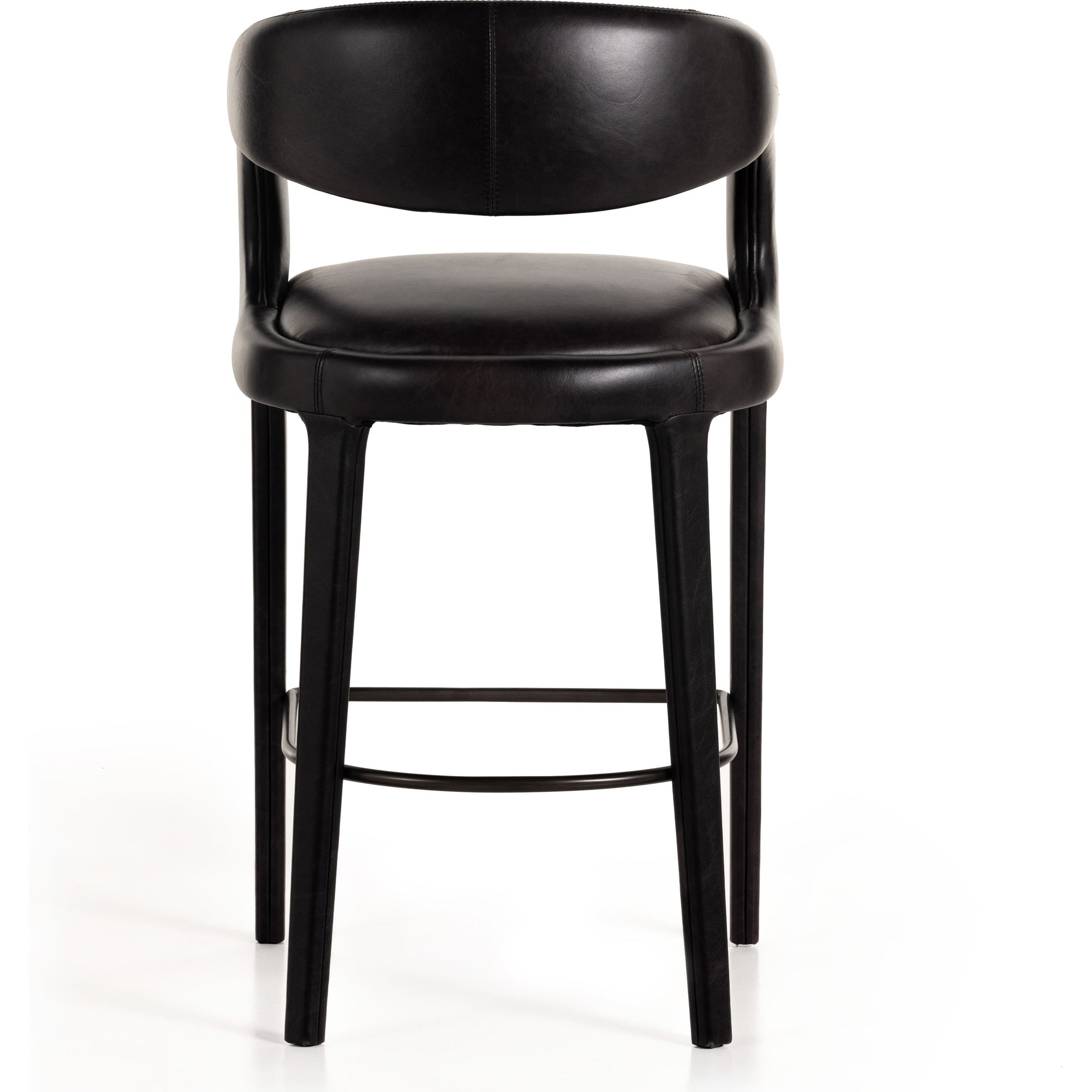 Hawkins Bar Stool by Four Hands in gunmetal. Made from unique in a coastal style.