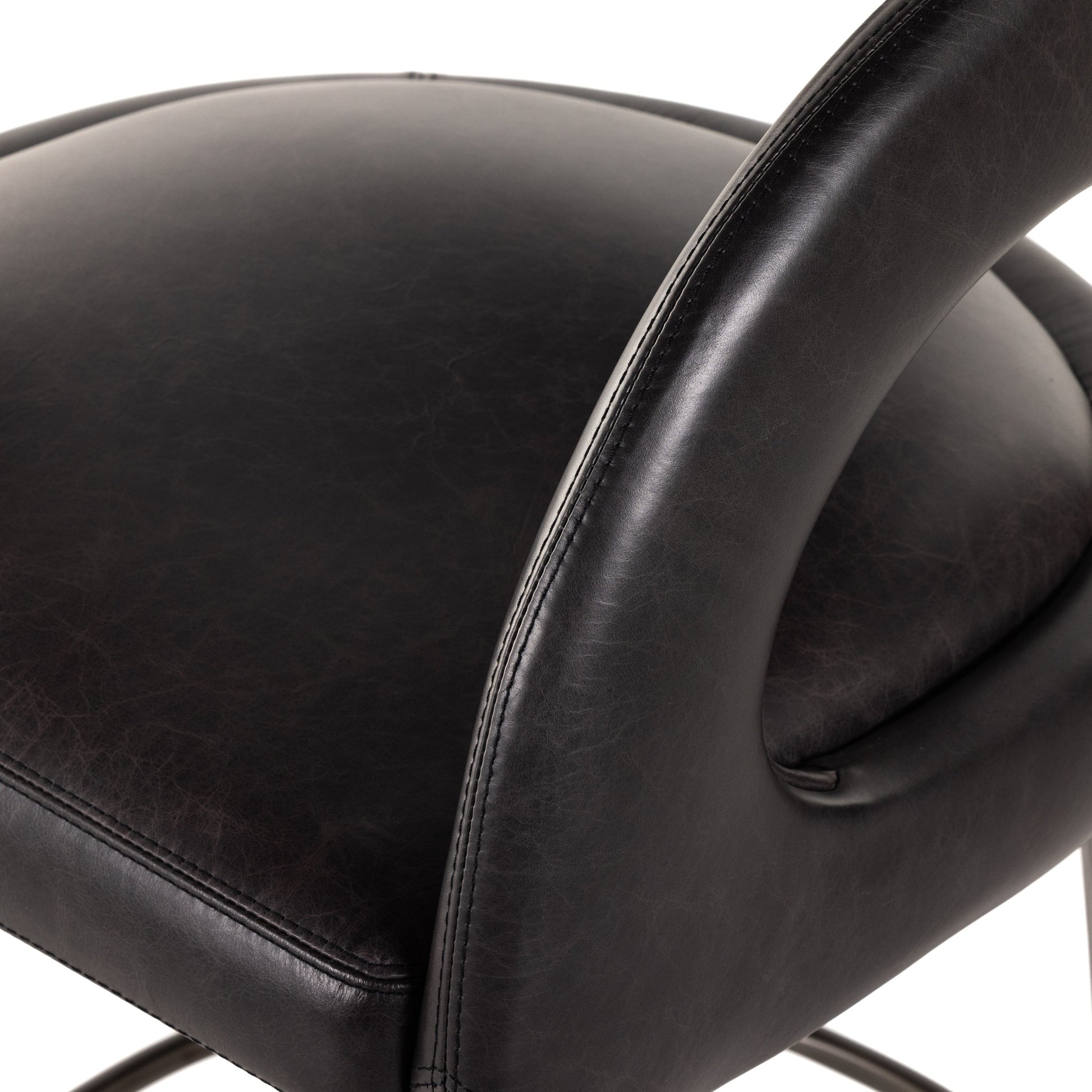 Hawkins Bar Stool by Four Hands in gunmetal. Made from unique in a coastal style.