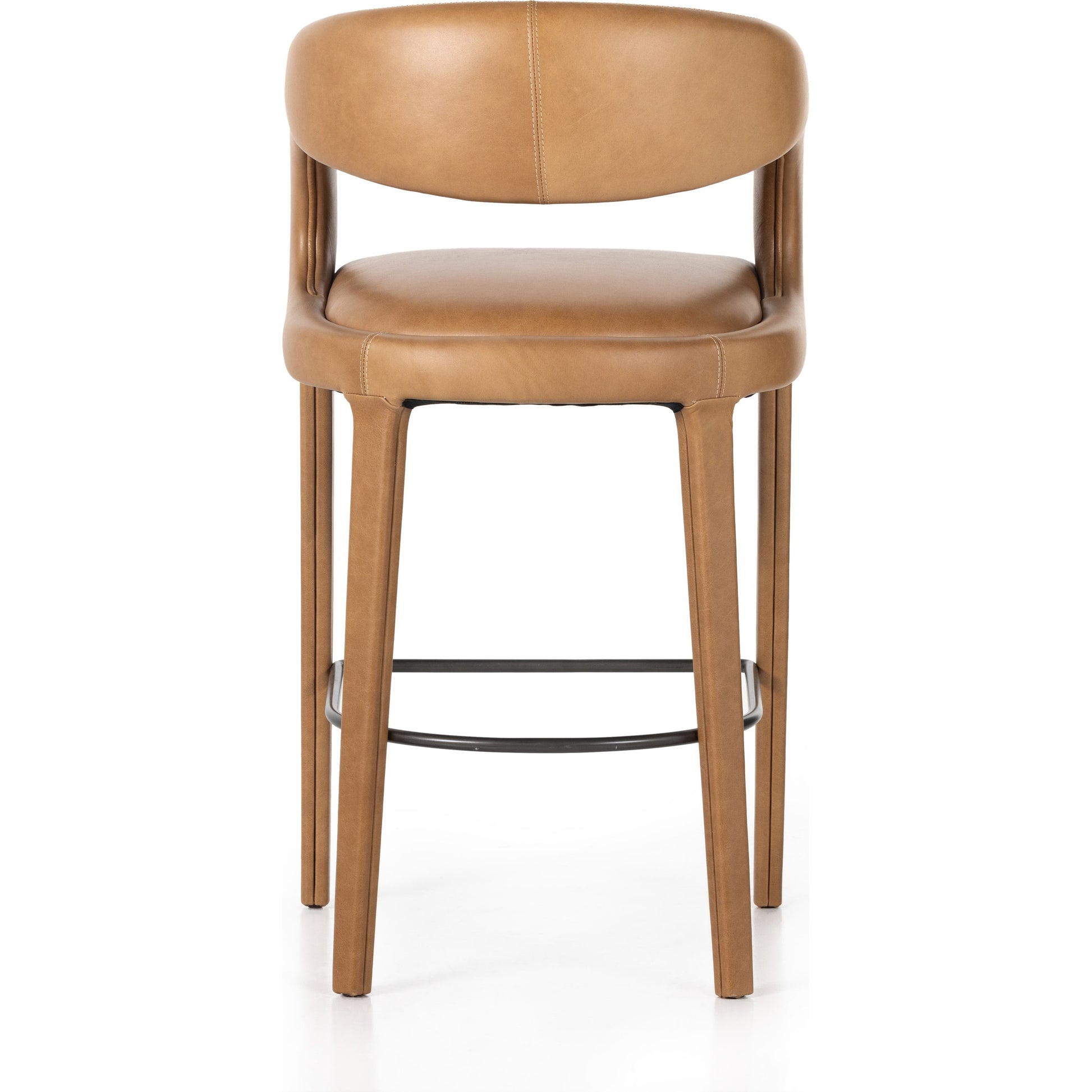 Hawkins Bar Stool by Four Hands in gunmetal. Made from unique in a coastal style.