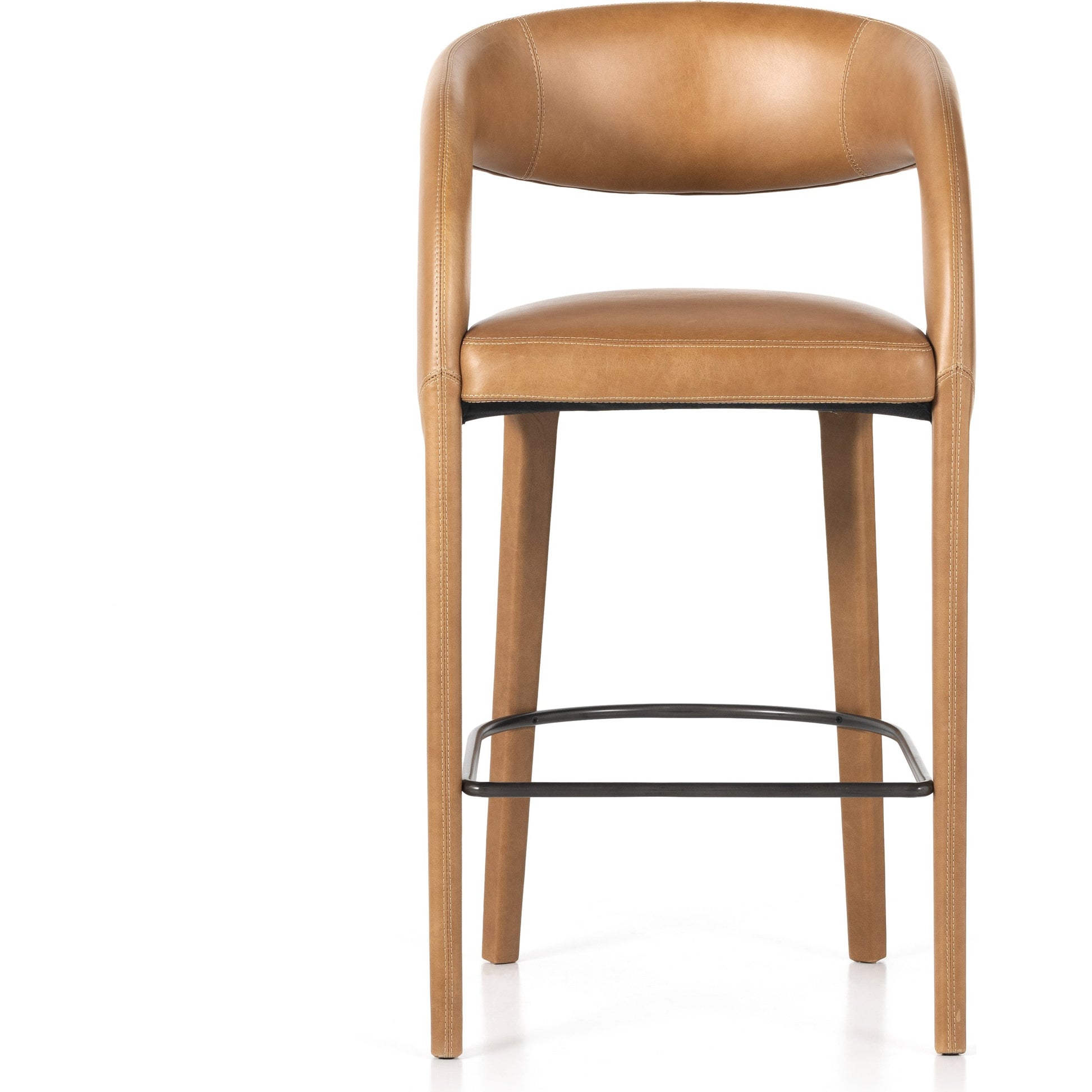 Hawkins Bar Stool by Four Hands in gunmetal. Made from unique in a coastal style.